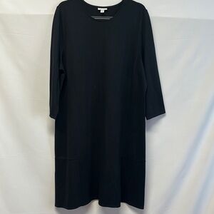 J. Jill Ponte Black Shift Dress Size XL